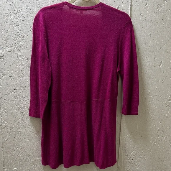 Eileen Fisher Raspberry Cardigan - Picture 2 of 11